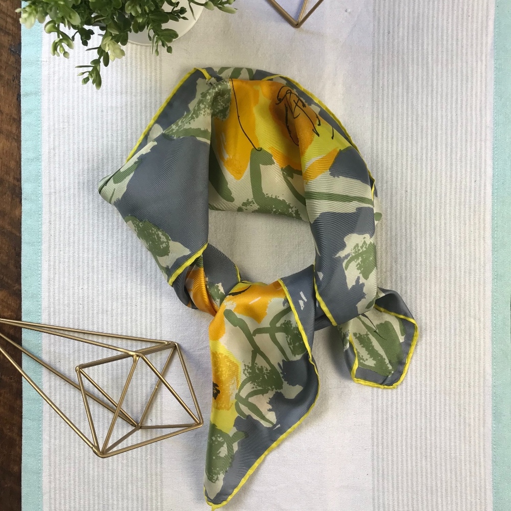 Silk Floral Neck Scarf